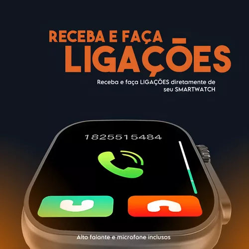 Relógio Smartwatch X8 Ultra Tela HD 49mm (LARANJA)