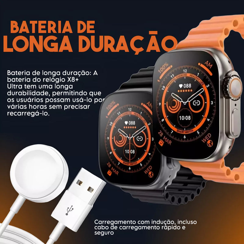 Relógio Smartwatch X8 Ultra Tela HD 49mm (LARANJA)