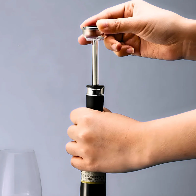 Kit Para Vinho Com Bico Aerador e Rolha Tampa a Vácuo