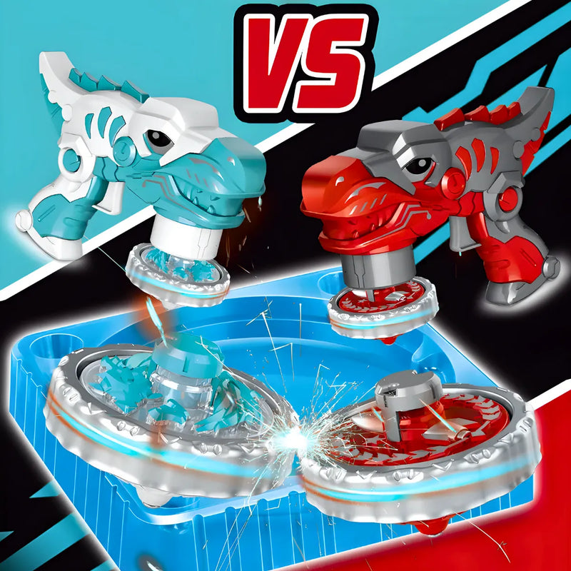 Brinquedo Beyblade Batalha Dinossauro Lançador De Disco