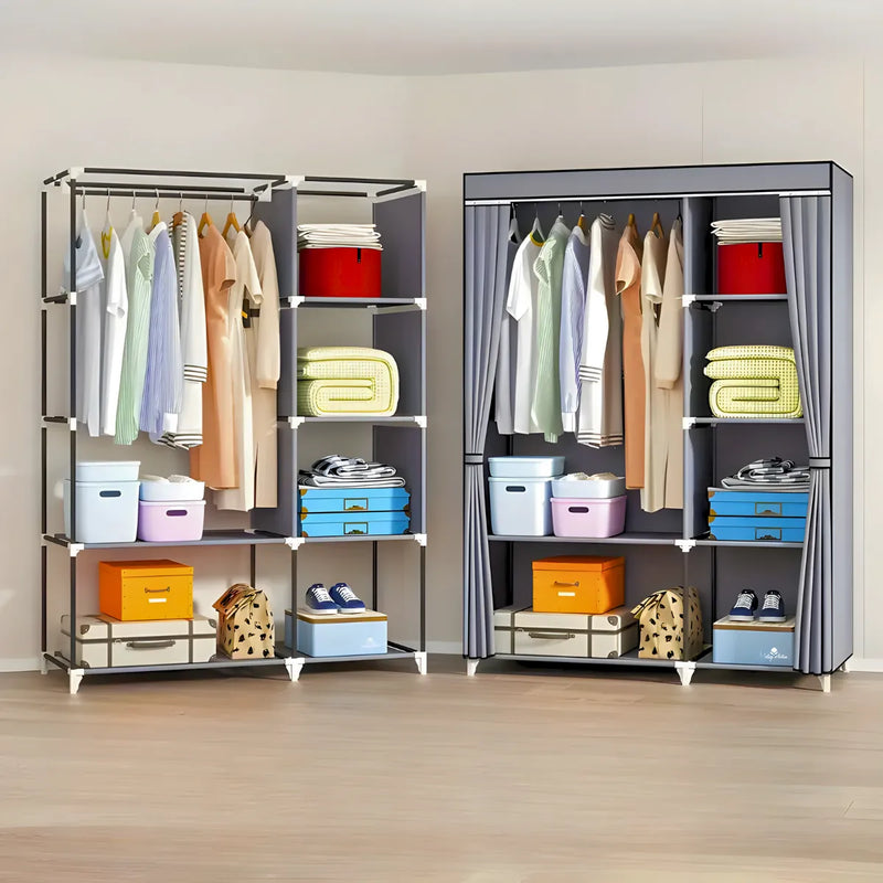 Guarda Roupa Closet Dobrável Organizador com Capa de Tecido