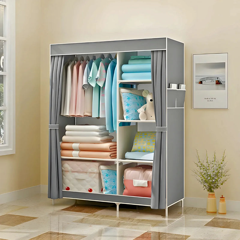 Guarda Roupa Closet Dobrável Organizador com Capa de Tecido
