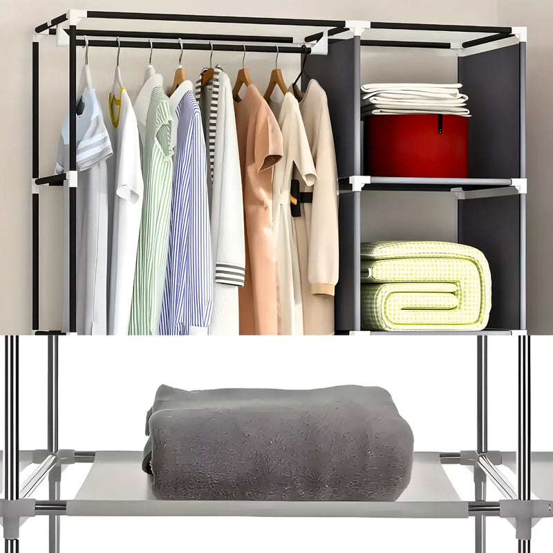 Guarda Roupa Closet Dobrável Organizador com Capa de Tecido