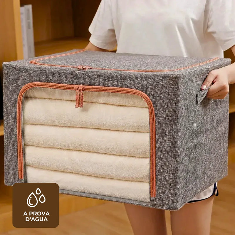 Caixa Organizadora De Roupas Multiuso Dobrável - AZUL ESCURO